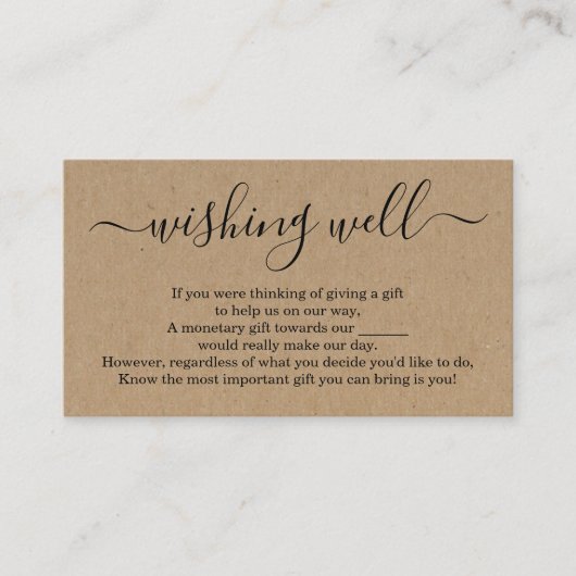Wishing Well for Faire-part de mariage - Texte sur (Devant)