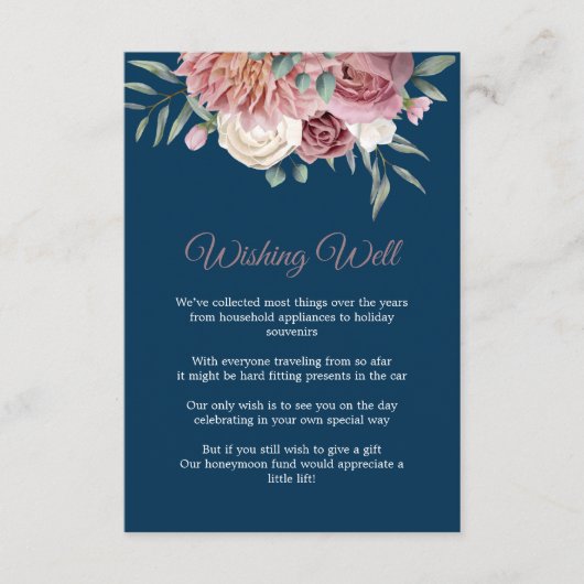 Wishing Well for Wedding Invitation Informatiekaartje (Voorkant)