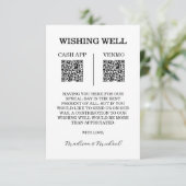 Wishing Well Wedding QR Code Enclosure Card Informatiekaartje (Staand voorkant)