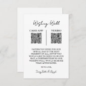 Wishing Well Wedding QR Code Enclosure Kaart (Voorkant / Achterkant)