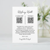 Wishing Well Wedding QR Code Enclosure Kaart (Staand voorkant)