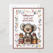 Wishing You A Merry KOAL-ATY Christmas Feestdagenkaart (Voorkant / Achterkant)