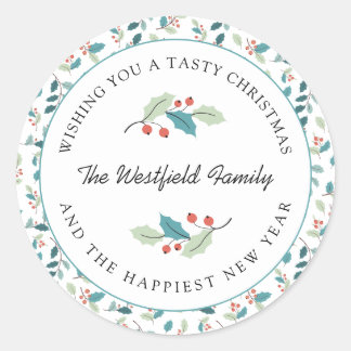 Wishing You a Tasty Christmas Ronde Sticker