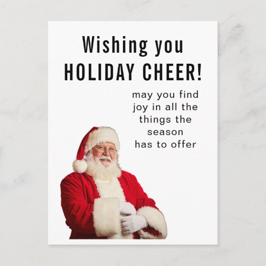 Wishing you HOLIDAY CHEER Briefkaart (Voorkant)