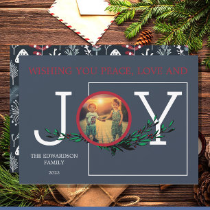 Wishing you Peace Love Jove Carte de Noël photo