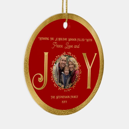 Wishing You Vakantie Seizoen Vrede en Liefde Keramisch Ornament (Rechts)