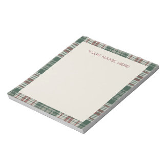 Wishlist Note Pad - Classic Christmas Plaid Notitieblok