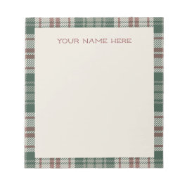 Wishlist Note Pad - Classic Christmas Plaid Notitieblok