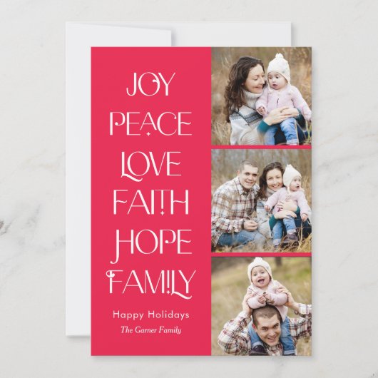 Wishwords COULEUR ÉDITABLE Carte photo de vacances (Devant)