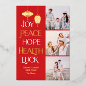 Wishwords FOIL Carte de Nouvel An Chinois (Recto)