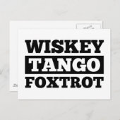 Wiskey Tango Foxtrot Briefkaart (Voorkant / Achterkant)