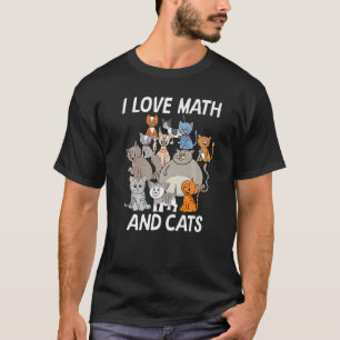 Wiskunde 12 jaar oud Kind kitten Ik hou van Wiskun T-shirt