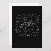 Wiskunde 60e verjaardag, geboren in 1960 60 jaar w kaart (Voorkant / Achterkant)