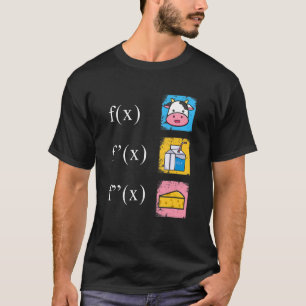 Wiskunde afleiding koe kaas Analyse wiskunde theac T-shirt
