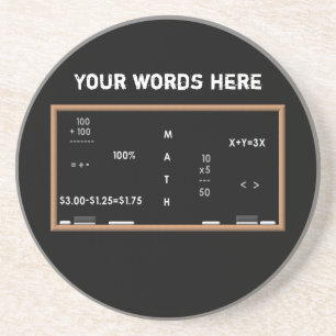 Wiskunde-bord Zandsteen Onderzetter