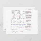 Wiskunde Briefkaart (Voorkant / Achterkant)