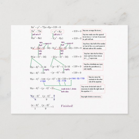 Wiskunde Briefkaart (Voorkant)
