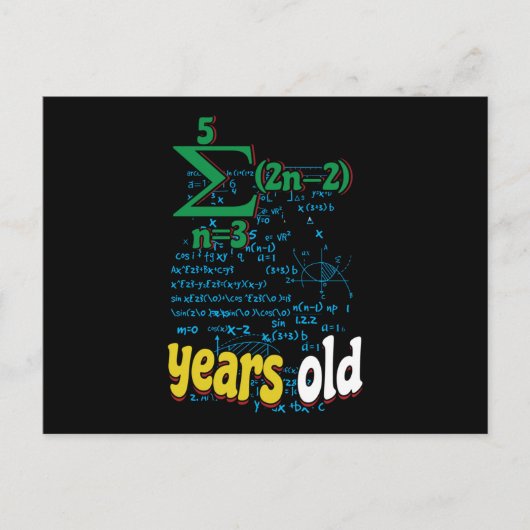 Wiskunde Briefkaart (Voorkant)