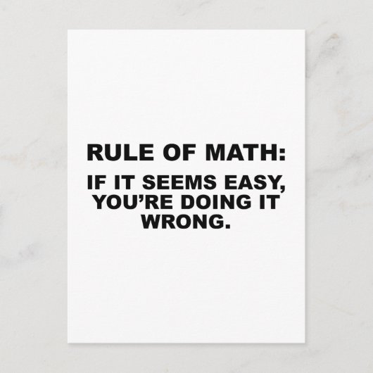 Wiskunde Briefkaart (Voorkant)