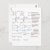 Wiskunde Briefkaart (Voorkant / Achterkant)