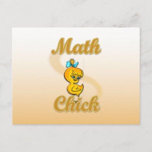 Wiskunde Chick Briefkaart