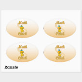 Wiskunde Chick Ovale Sticker (Vel)