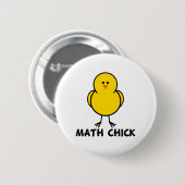 Wiskunde Chick Ronde Button 5,7 Cm (Voorkant /achterkant)