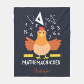 Wiskunde Chicken Gag Funny Mathemachicken Fleece Deken (Voorkant)
