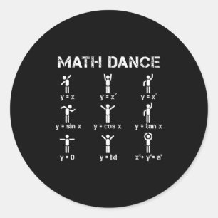 Wiskunde Dans Algebraïsche Functies Grappig Leraar Ronde Sticker