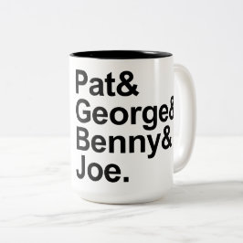 Wiskunde Detectives - Pat, George, Benny en Joe Tweekleurige Koffiemok