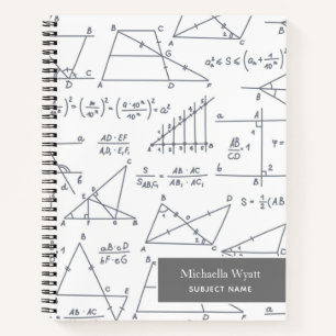 Wiskunde diagrammen Patroon Modern Graph Paper Notitieboek