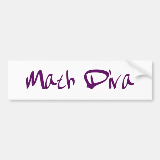Wiskunde Diva Bumpersticker (Voorkant)