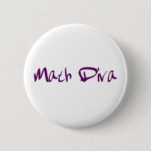 Wiskunde Diva Ronde Button 5,7 Cm