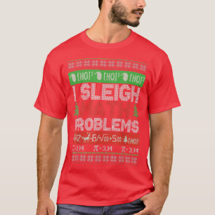 Wiskunde docent I Sleigh Wiskunde Problemen met ke T-shirt