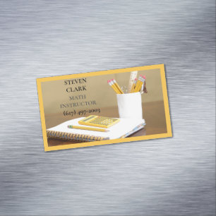 Wiskunde docent/wiskundige/terug naar school magnetisch visitekaartje