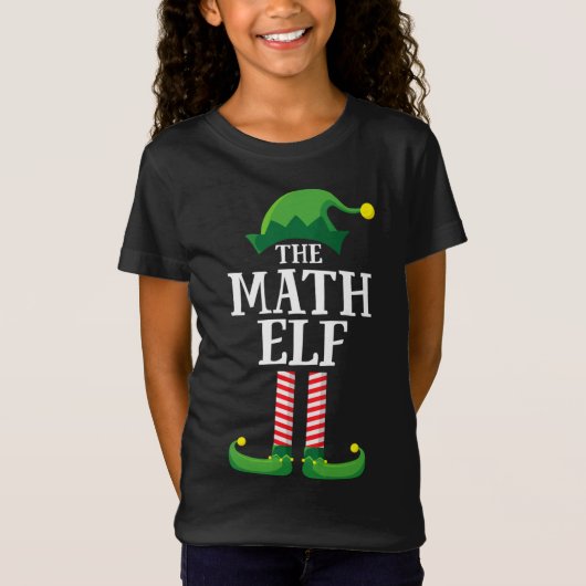 Wiskunde Elf Matching Family-kerstfeest T-shirt (Voorkant)