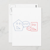 Wiskunde en Engelse woordvoerder Briefkaart (Voorkant / Achterkant)