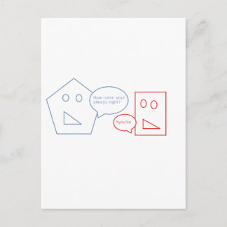 Wiskunde en Engelse woordvoerder Briefkaart