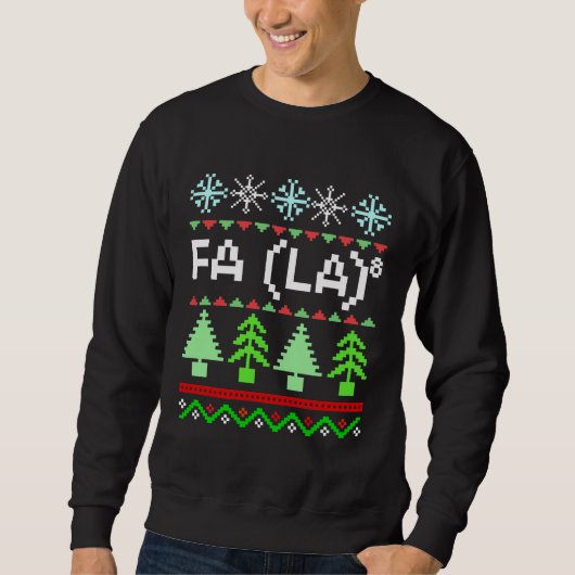 Wiskunde Fa La - Kerstcarol Ugly Sweater Style (Voorkant)