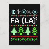 Wiskunde Fa La - Kerstcarol Ugly Sweater Style Briefkaart (Voorkant)