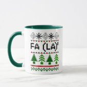 Wiskunde Fa La - Kerstcarol Ugly Sweater Style Mok (Links)