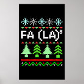 Wiskunde Fa La - Kerstcarol Ugly Sweater Style Poster (Voorkant)