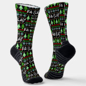 Wiskunde Fa La - Kerstcarol Ugly Sweater Style Sokken (Gebogen)