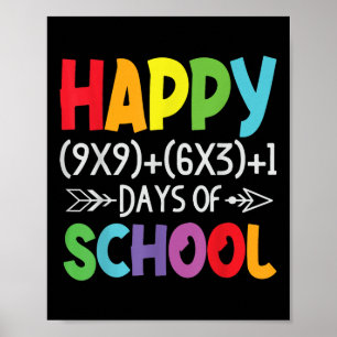 Wiskunde Formula 100 Days of School Gifts Wiskunde Poster