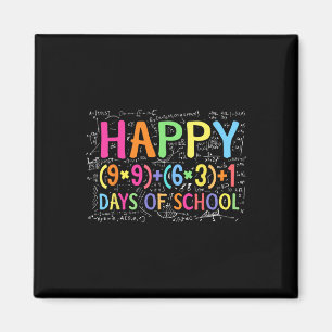 Wiskunde Formula Happy 100 Days of School Funny Wi Magneet