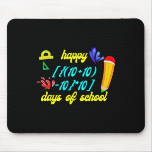 Wiskunde Formula Happy 100 Days of School Funny Wi Muismat