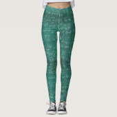 Wiskunde Formulas Chalkboard School Geek Leggings (Voorkant)