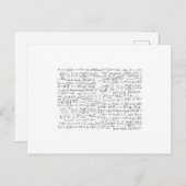 Wiskunde Formulas Patroon Briefkaart (Voorkant / Achterkant)