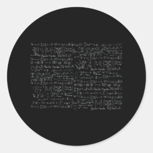 Wiskunde Formulas Patroon Ronde Sticker