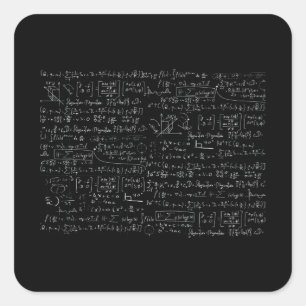 Wiskunde Formulas Patroon Vierkante Sticker
